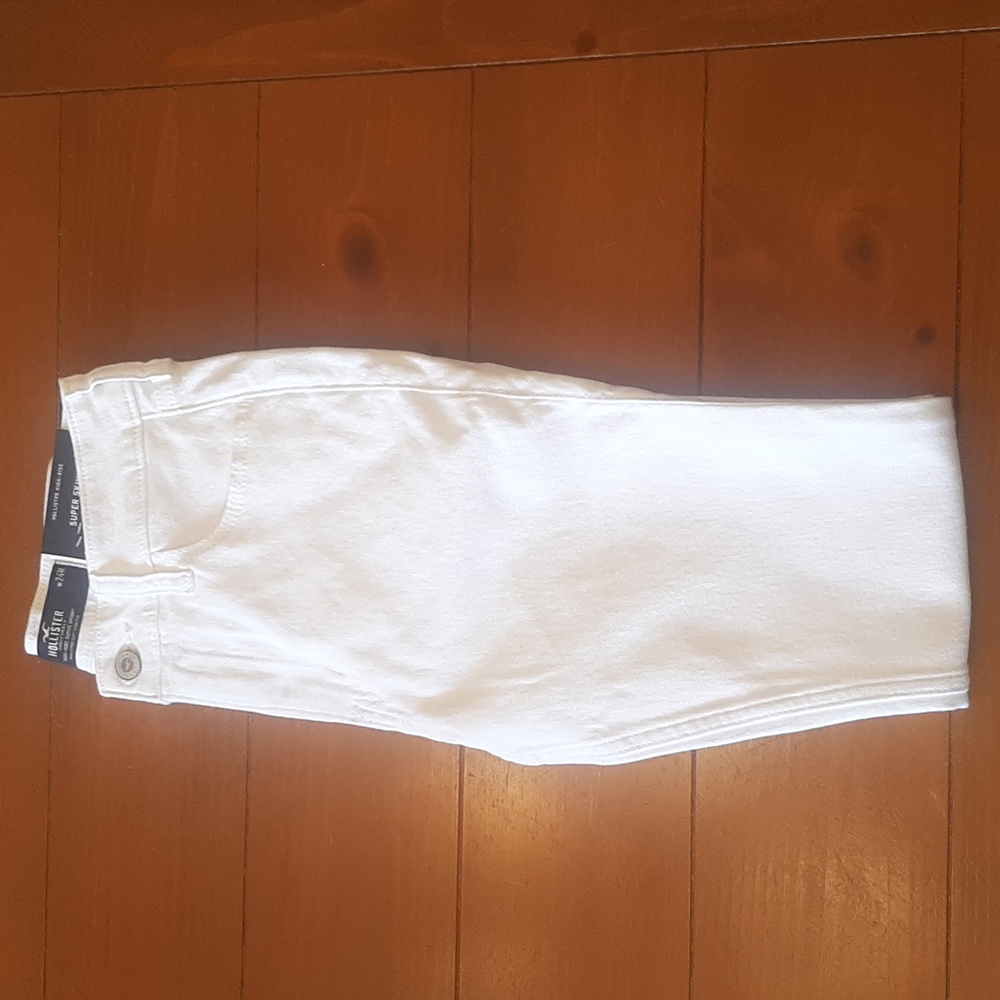 NWT Hollister high rise super skinny white jeans size 00R w24R